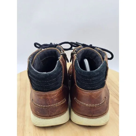 BULL BOXER Adyn Boot Mens Leather Side Zip Lace Up Sneaker Shoes Portugal sz 10 - Picture 4 of 9